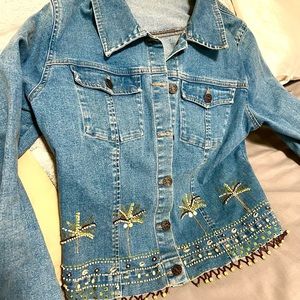 Haven Bleu beaded Denim jacket
